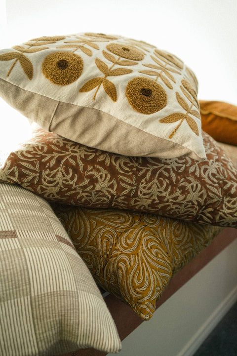 Blossom Embroidered Pillow