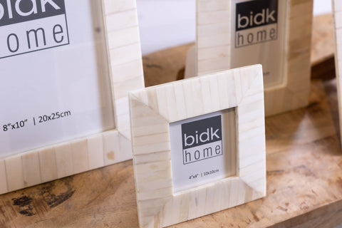4x4” White Bone Picture Frame