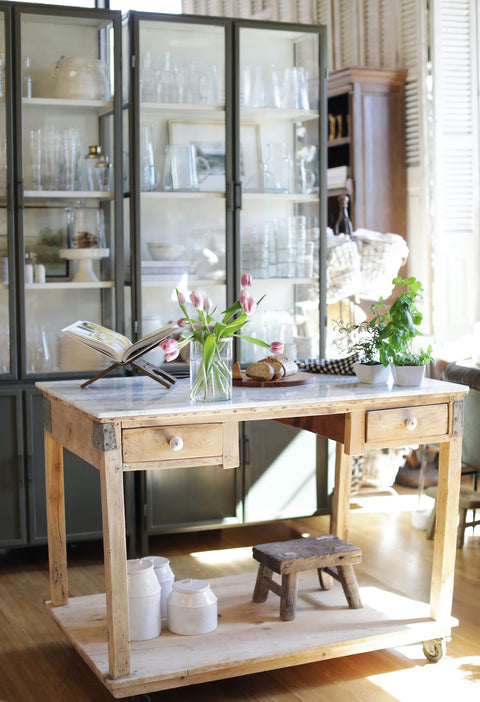 Bleached Kitchen Island