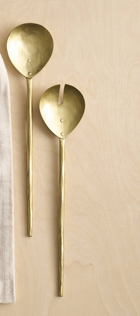 Forge Brass Salad Servers
