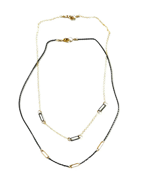 Three Shimmer Links Necklace