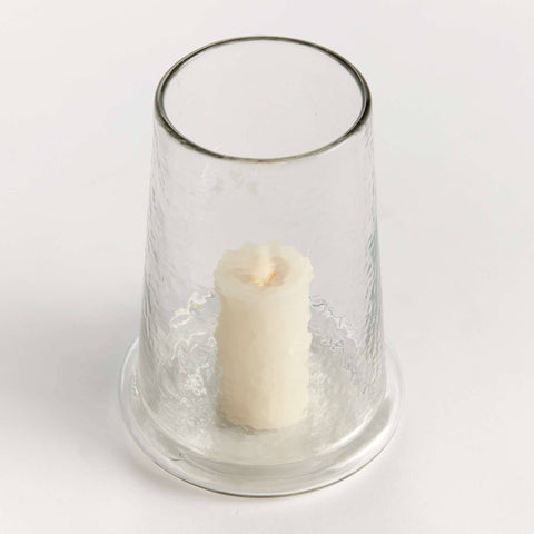 Gabriel Hurricane - Tapered Clear Glass Candle Holder