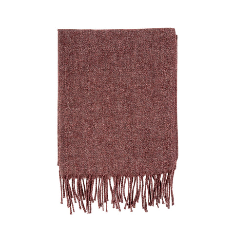 Adair Wool Blend Throw in Deep Plum
