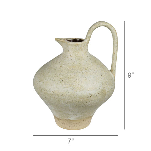 Ceramic Umbria Pitcher with Tall Handle