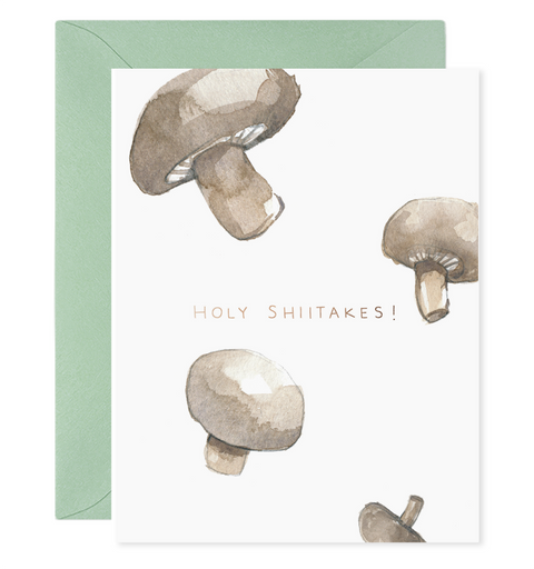 Holy Shiitakes | Mushroom Congratulation Greeting Card