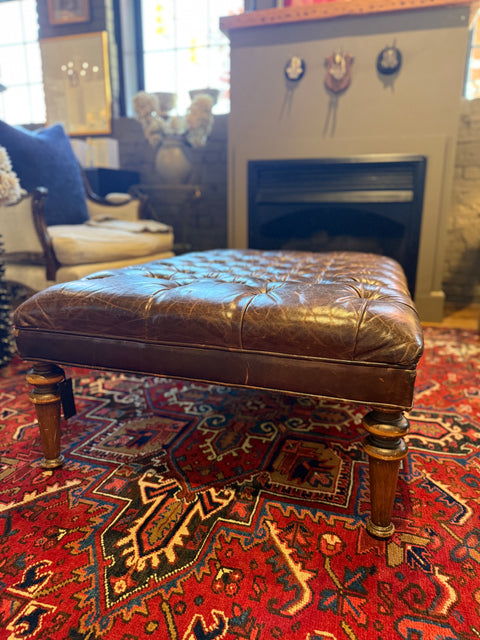 Leather Ottoman