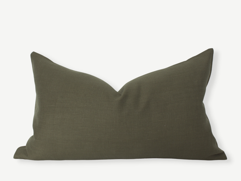 Dark Olive Pillow - 14x20