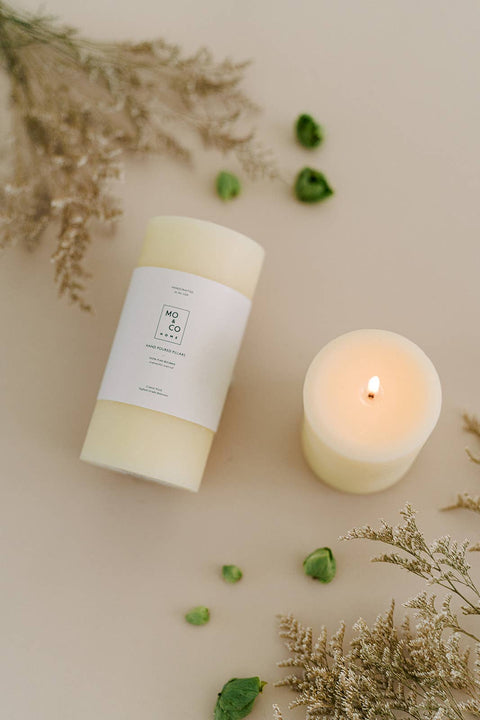 Natural White | 100% Beeswax Pillar Candle
