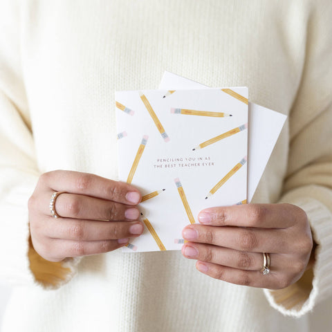 Pencil Teacher Card