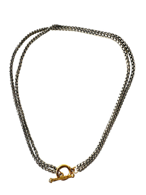 Double Chain Toggle Necklace