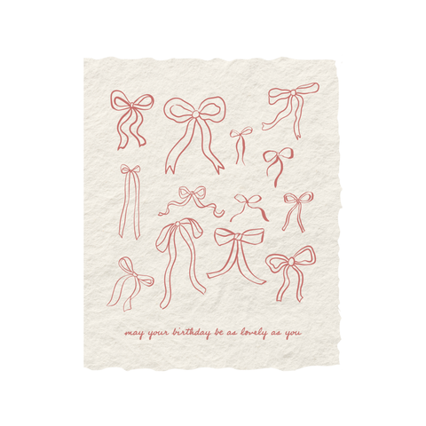 Lovely Birthday Bows Greeting Card