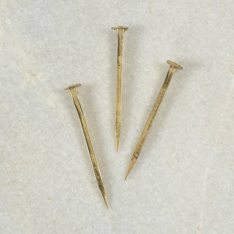 Large Brass Forged Iron Nail