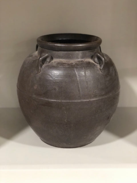 Glazed 4 Handle Pot Large