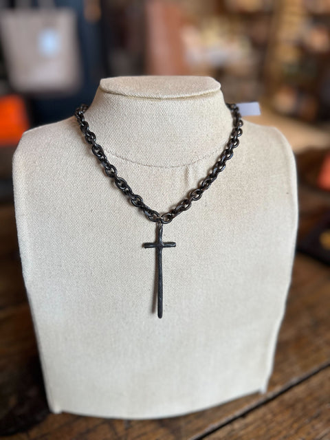 Rustic Cross Necklace