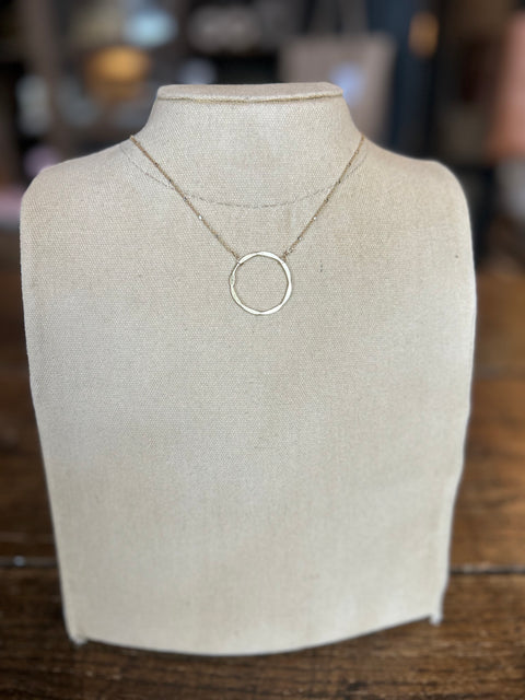 Hammered Circle Necklace