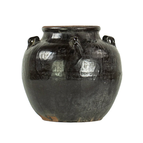 Glazed 4 Handle Pot Large