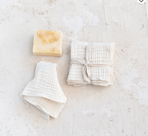 Cotton Double Cloth Dish Cloths S/4