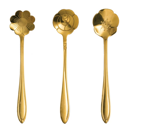 Stainless Steel Flower Shaped Spoons