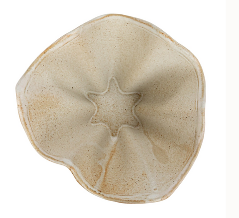 Stoneware Pleated Bowl