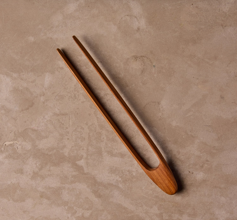 Teak Tongs