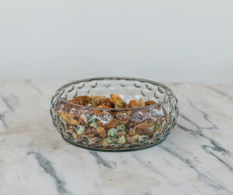 Glass Inverted Hobnail Bowl