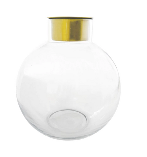 Brass and Glass Tealight Holder