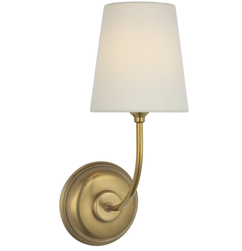 Cordless Vendome Single Sconce with Linen Shade