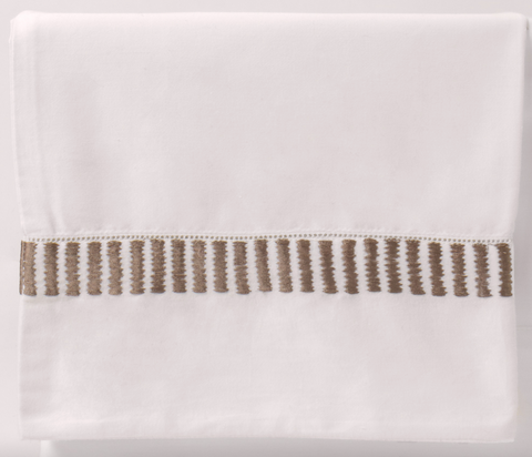 Savona Sheet Set - Embroidered Oyster