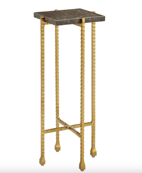 Flying Marble Gold Drink Table