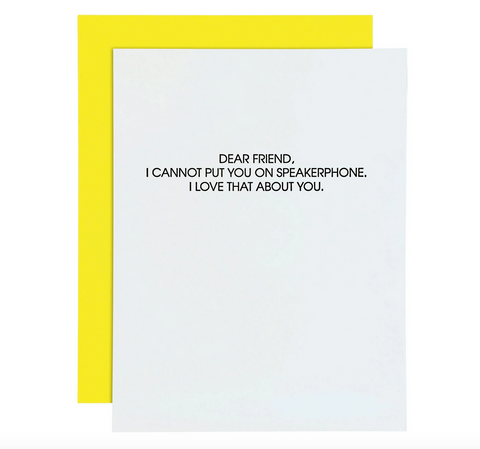 Speakerphone Card