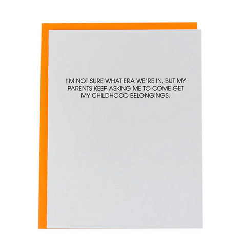 Childhood Belongings Card