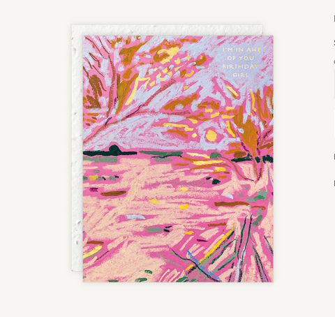 Electric Moonrise Birthday Card