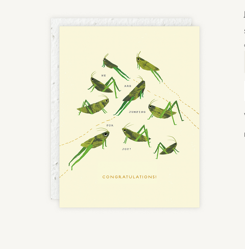 Jumping for Joy Baby Card