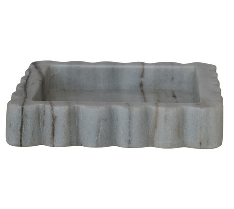 Marble Scalloped Tray