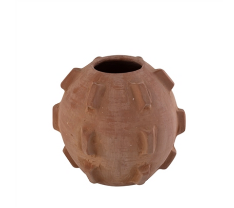 Round Terracotta Vase