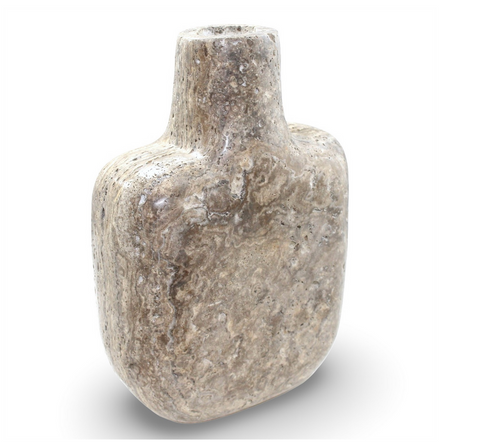 Grey Travertine Vase