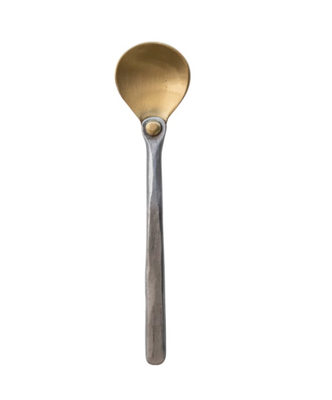 Brass Spoon with Hammered Handle