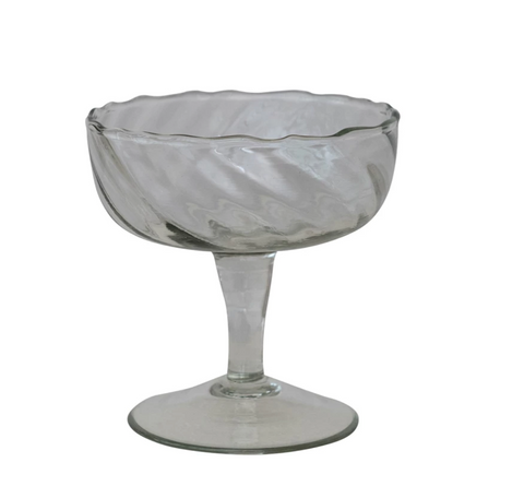 Twisted Stemmed Coupe Glass