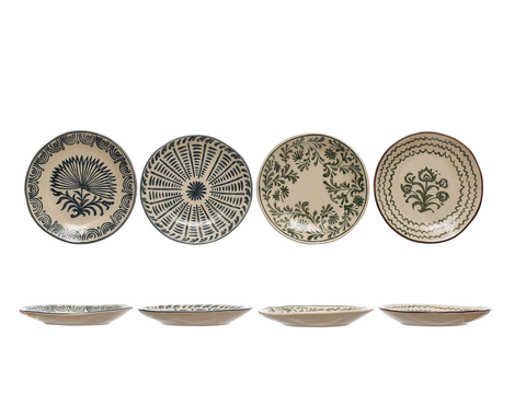 Hand-Painted Stoneware Plate