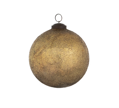 Burnished Gold Glass Ornament