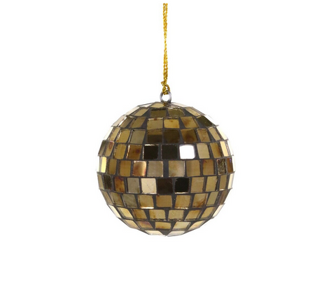 Antiqued Disco Ball Ornament
