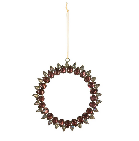 Jewel Tone Gem Wreath Ornament