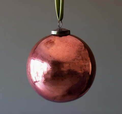 Antique Rose Glass Ornament