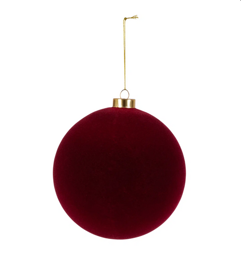 Burgundy Flocked Ornament