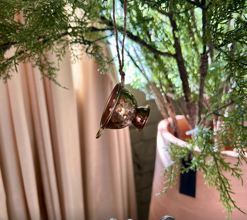 Hammered Copper Colander Ornament