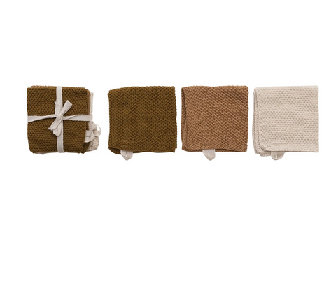 Cotton Knit Dish Cloths S/3