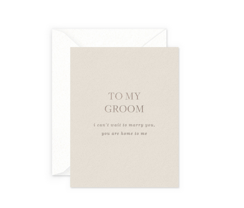 To My Groom Card