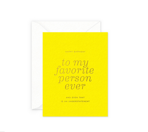 Favorite Person Birthday Card