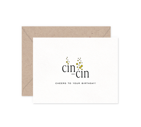 Cin-Cin Birthday Card