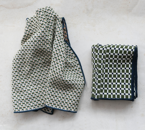 Patterned Woven Cotton Tea Towel